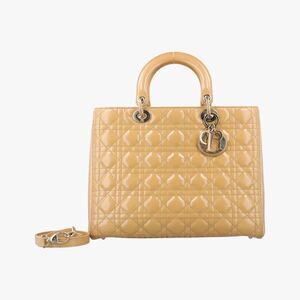 Christian Dior Lady Dior Beige Patent 05bma-0112